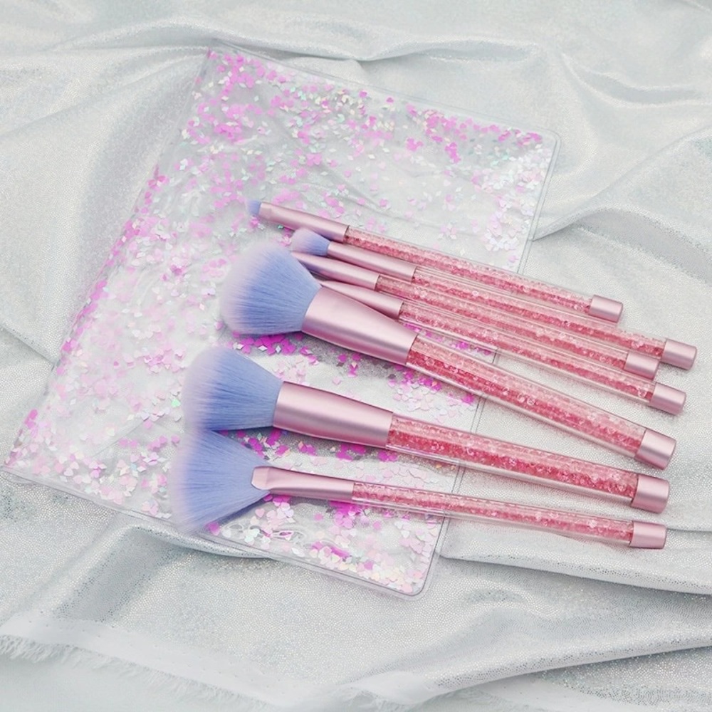 7-Piece Unicorn Crystal Tube Makeup Brushes